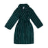 Green Hommey bathrobe with white stripes on a white background with Hunter Lab logo