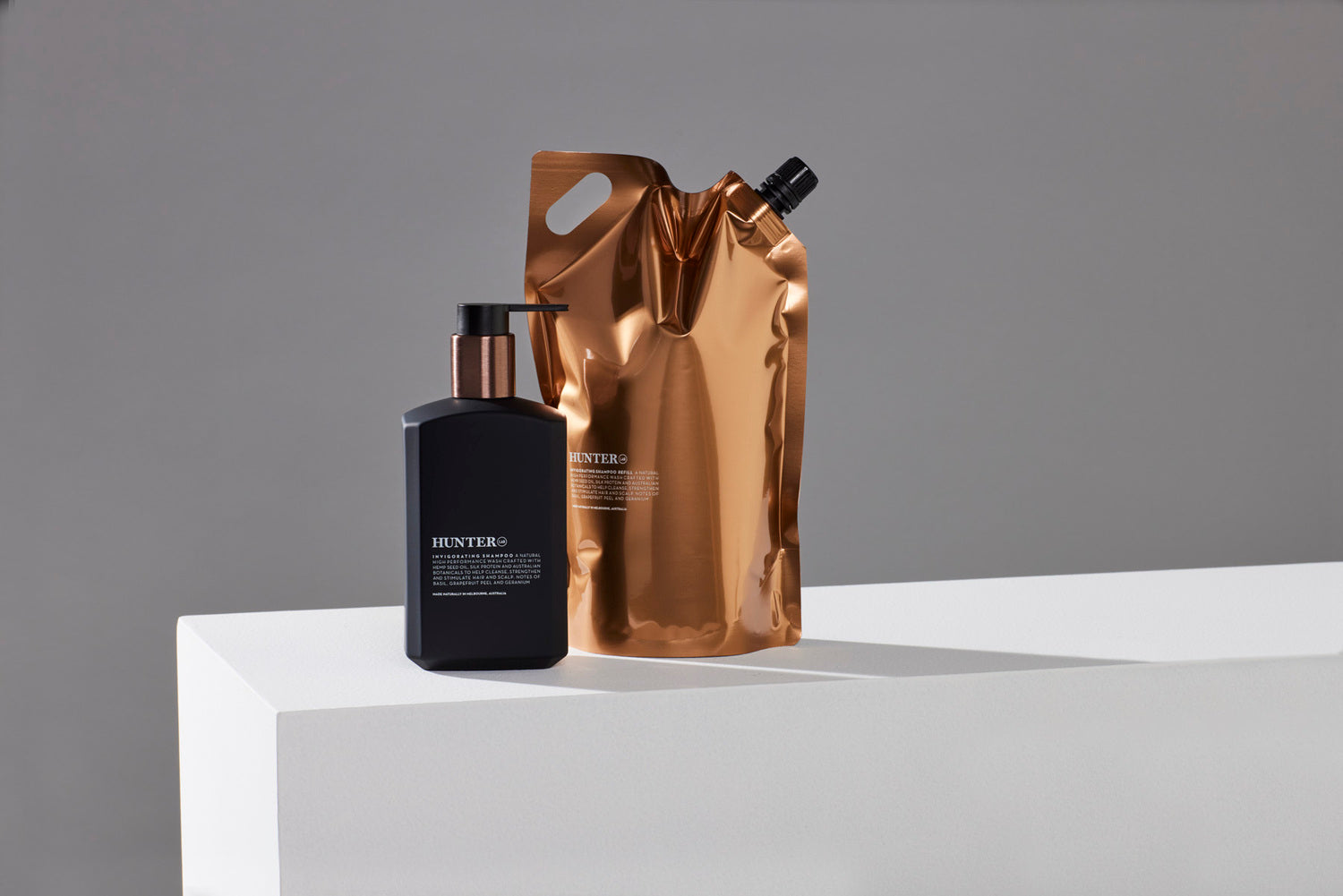 Invigorating Shampoo Bottle and Refill